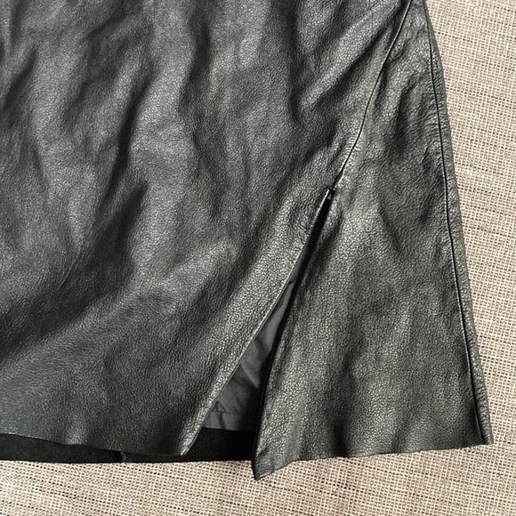 NWOT Lane Bryant Leather Skirt Asymmetric Zip 18 - Picture 3 of 10